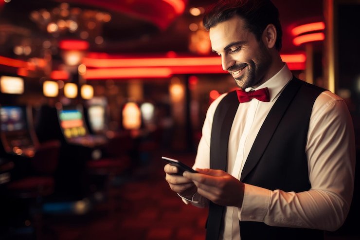 Pengguna memeriksa batas 18 plus di mobile